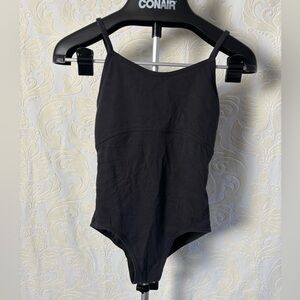 Black Spaghetti Strap Bodysuit